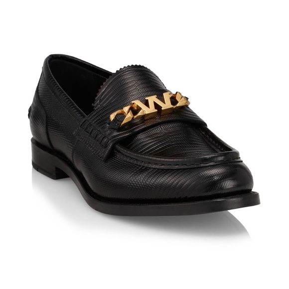 Alexander Wang Carter Croc-Embossed Leather Loafers